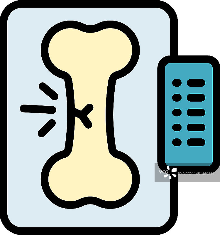 骨折扁平图标图片素材