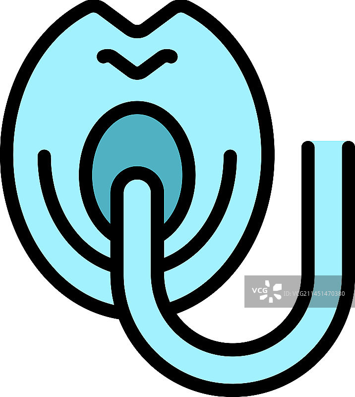 氧气面罩扁平图标图片素材