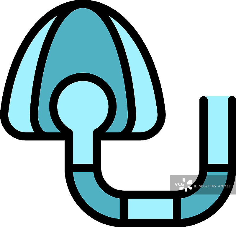 家庭设备面罩图标扁平设计图片素材