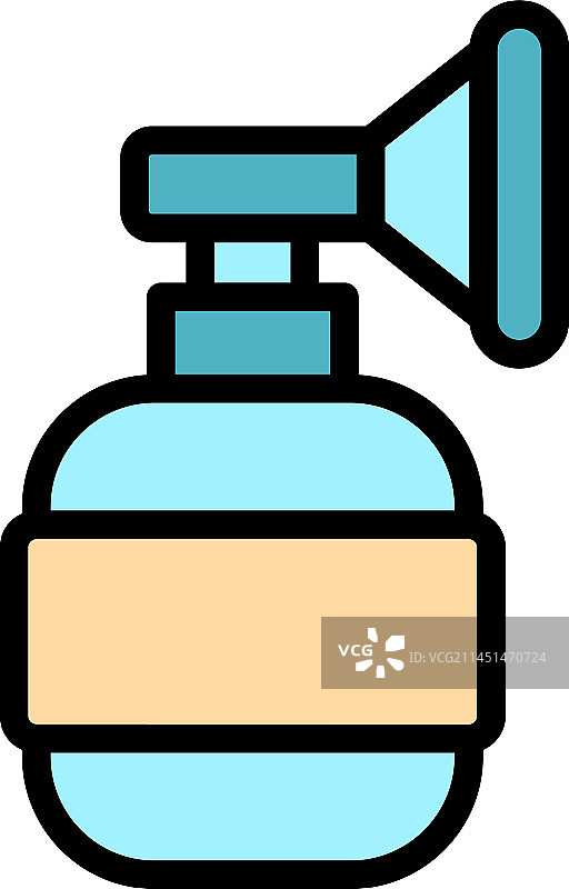 便携式氧气面罩扁平图标图片素材