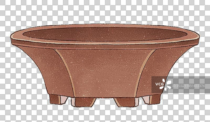 古风瓷器花盆花瓶插画元素图片素材