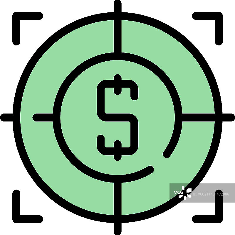 扁平风格被动收入目标图标图片素材