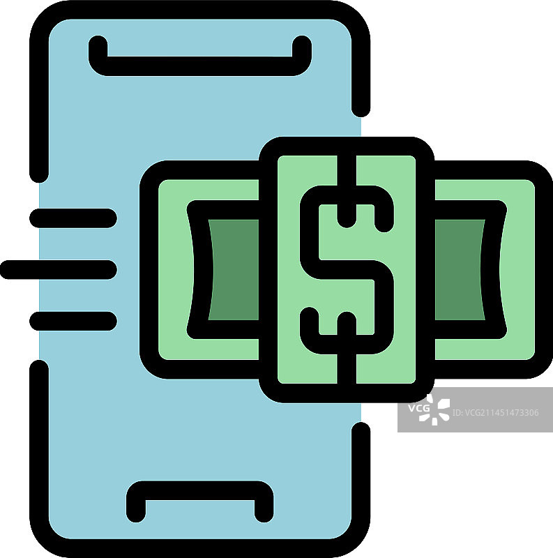 智能手机货币收入图标图片素材