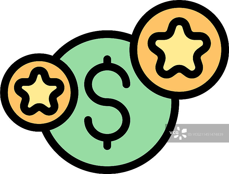 硬币促销图标扁平风格图片素材