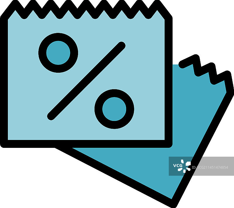 门票促销扁平图标图片素材