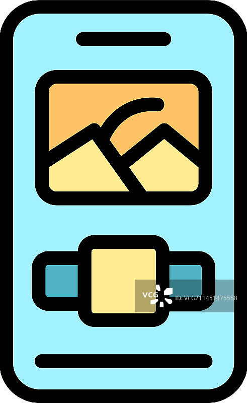 智能手机App图标扁平风格图片素材