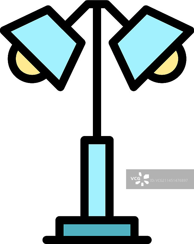 固定灯具扁平图标图片素材