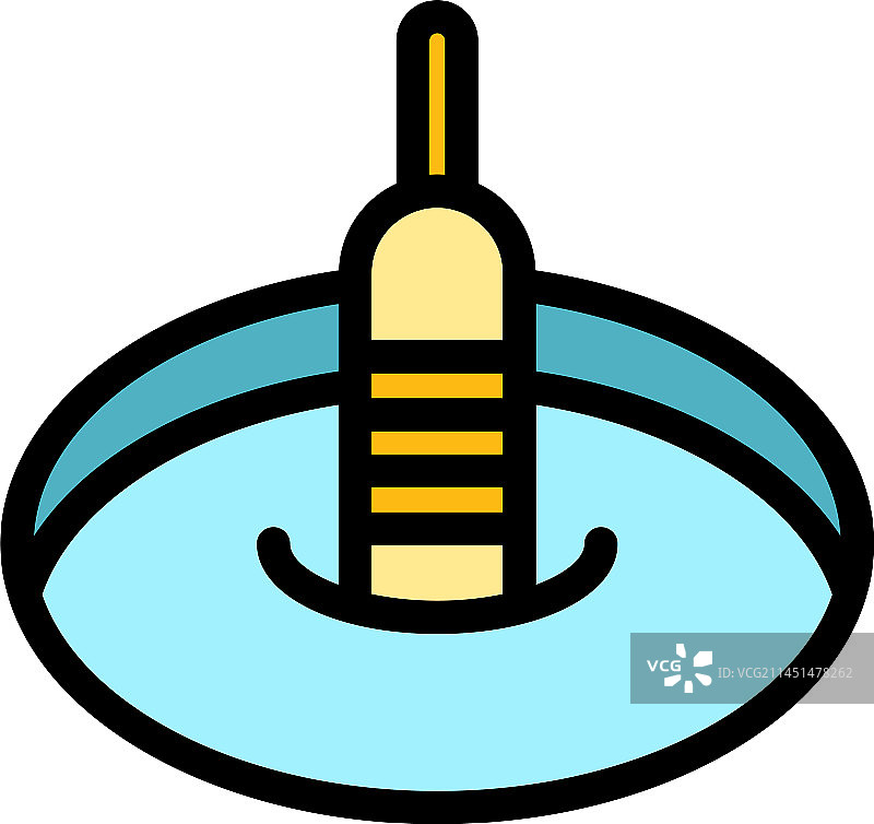 冰钓浮标扁平图标图片素材