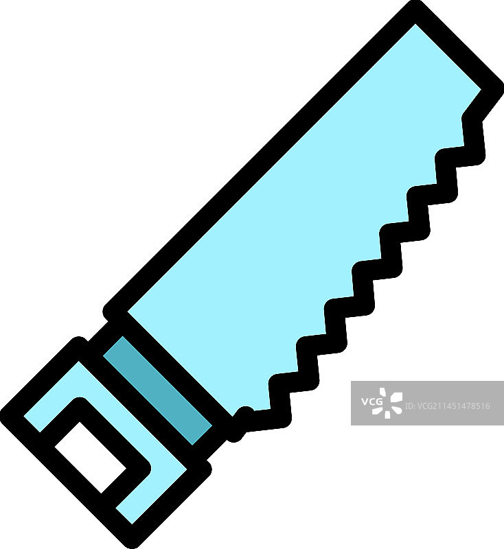 冰锯扁平图标图片素材