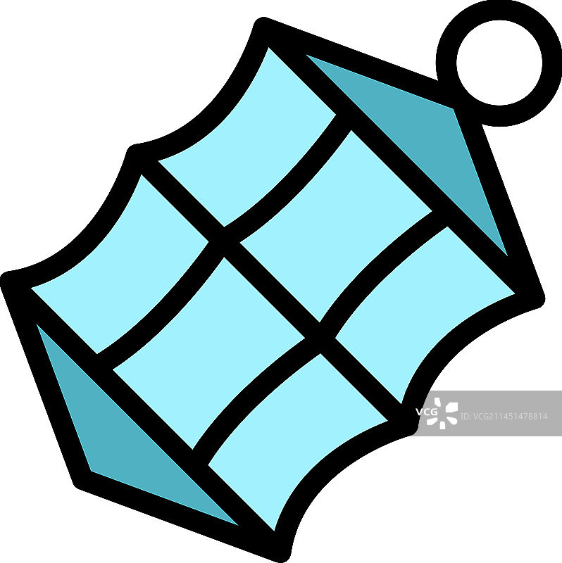 冰钓网扁平图标图片素材