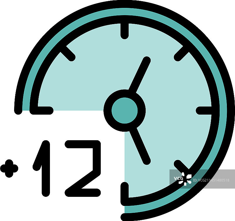 欧洲时区扁平图标图片素材