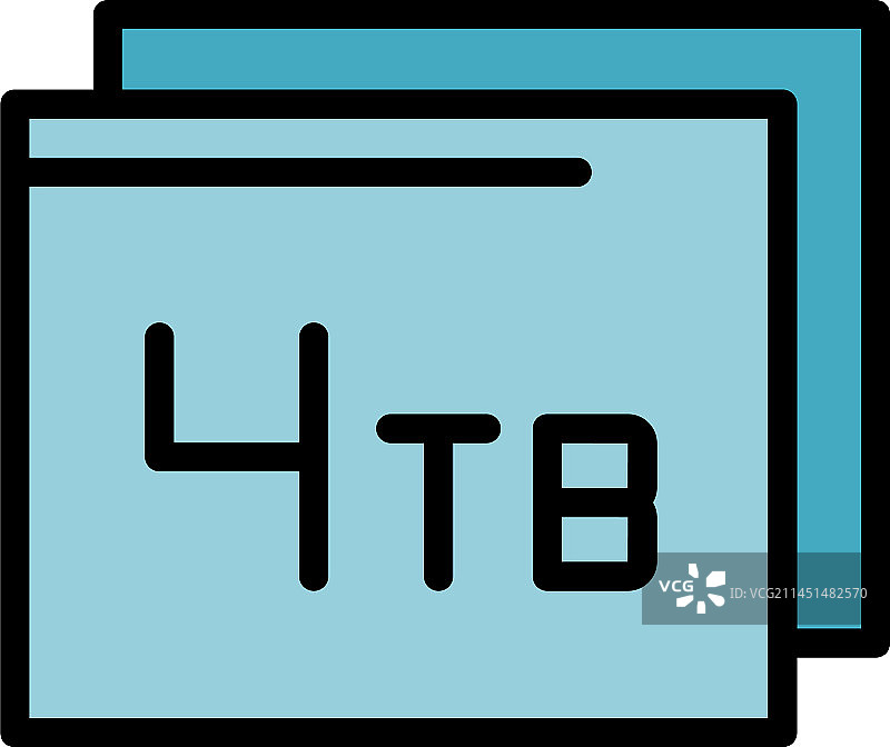 4GB图标（扁平风格）图片素材