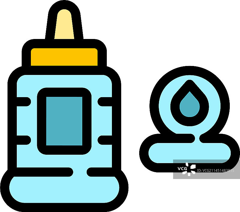 打印机墨水瓶扁平图标图片素材