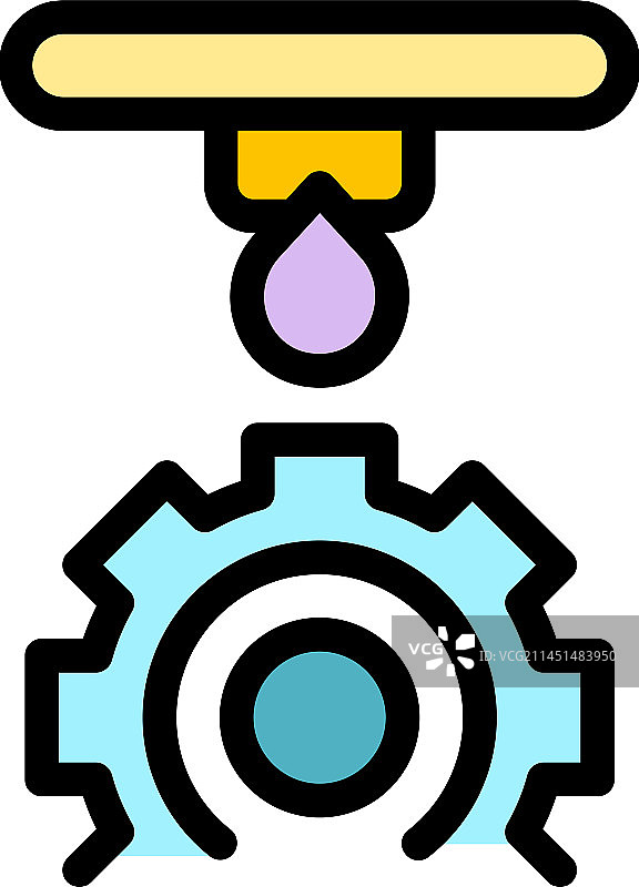 齿轮打印机扁平图标图片素材