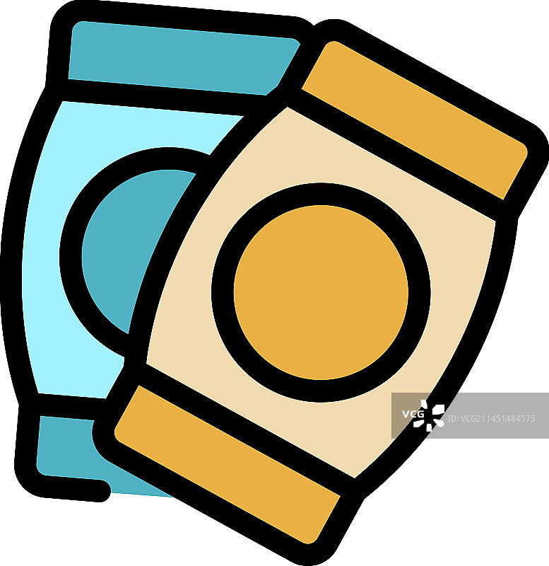 薯片包装图标扁平风图片素材