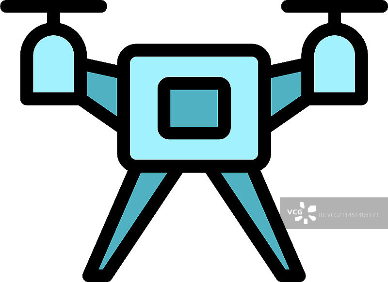 间谍无人机扁平图标图片素材