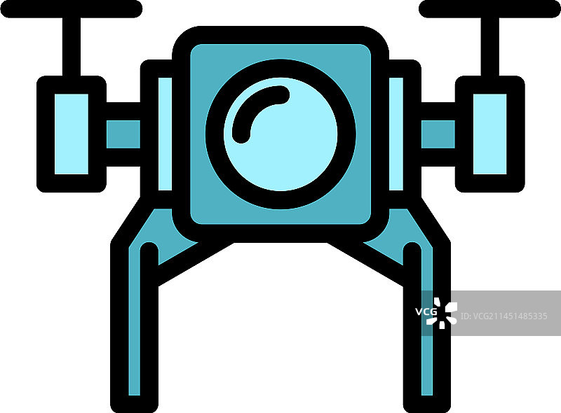 航班视频扁平图标图片素材