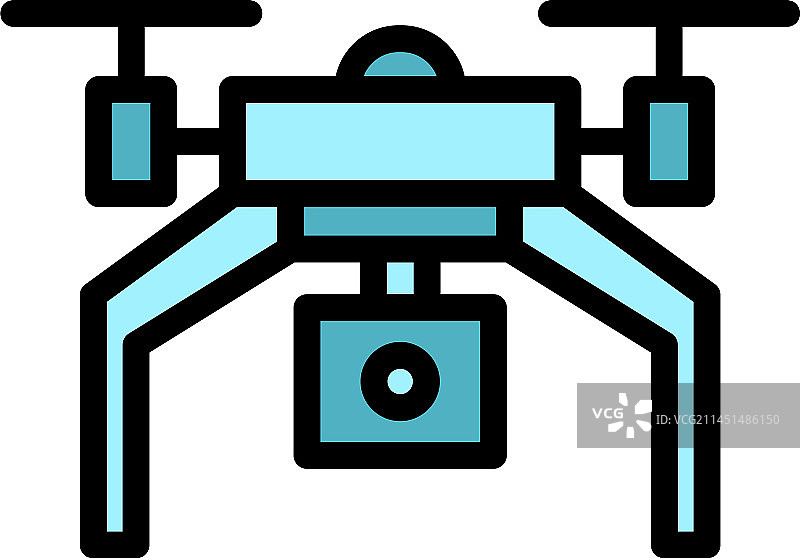 科技无人机扁平图标图片素材