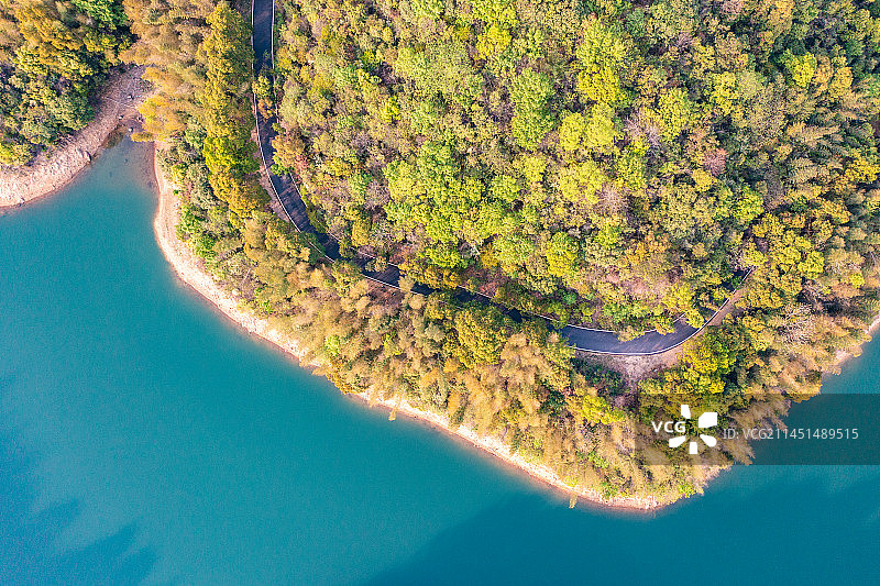 航拍湖南长沙石燕湖景区图片素材