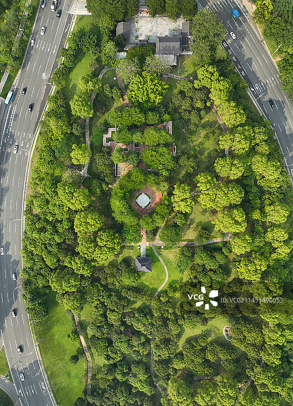 广东省东莞市大朗镇松山湖产业园区状元笔公园航拍图片素材