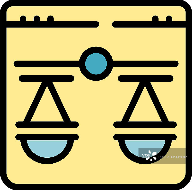 扁平风格的法律平衡图标图片素材