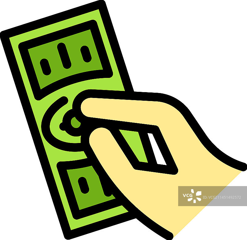 纸币慈善图标扁平风格图片素材