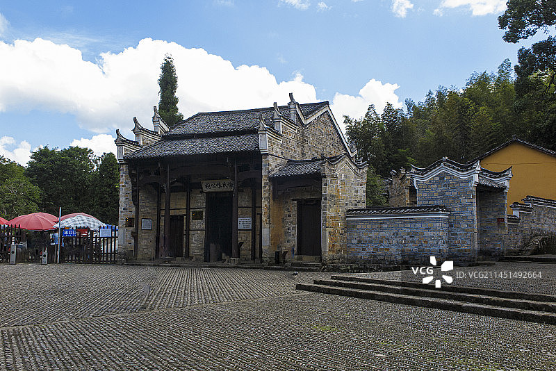 井冈山茅坪革命旧址，茅坪毛主席旧居，八角楼毛主席卧室兼办公室图片素材