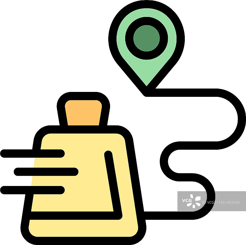 在线商店路线扁平图标图片素材