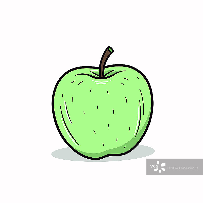 手绘卡通涂鸦风格苹果图片素材