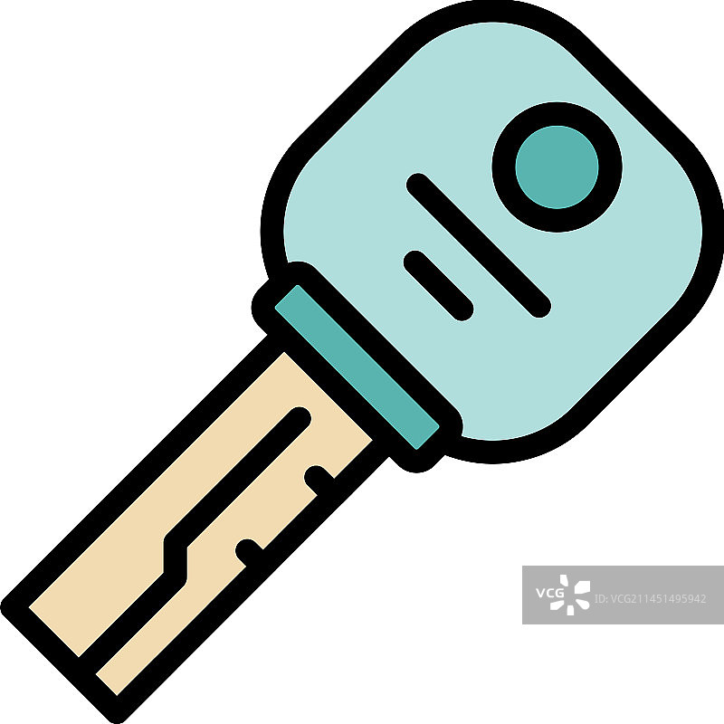汽车钥匙图标（扁平风格）图片素材