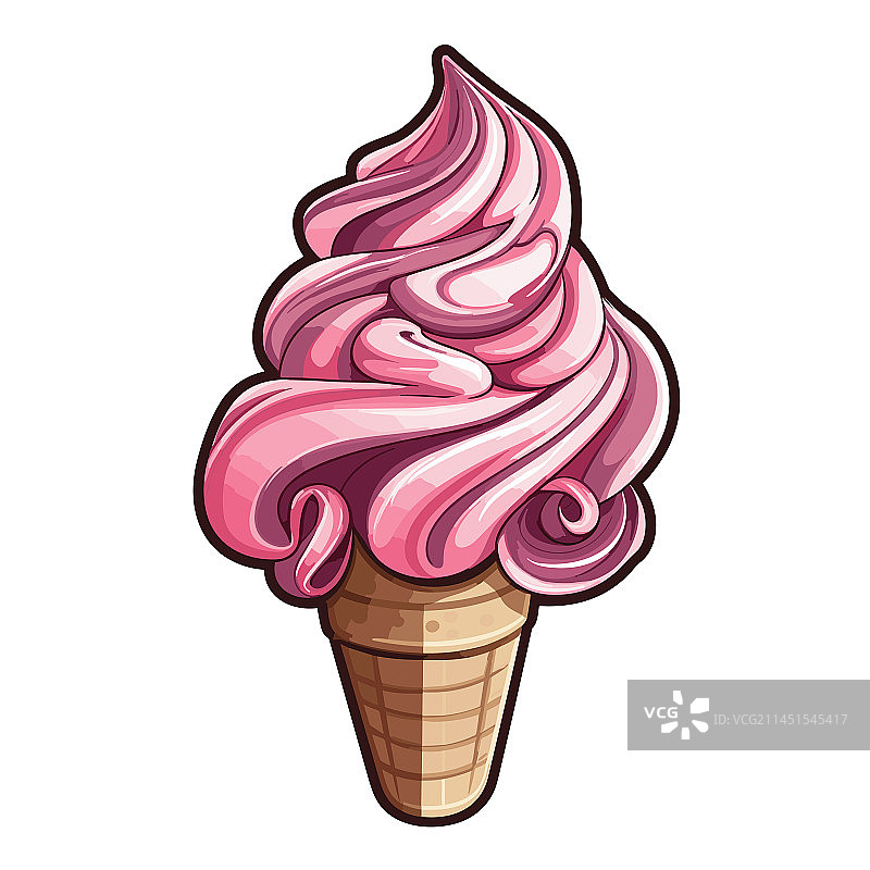 手绘卡通冰淇淋涂鸦图片素材