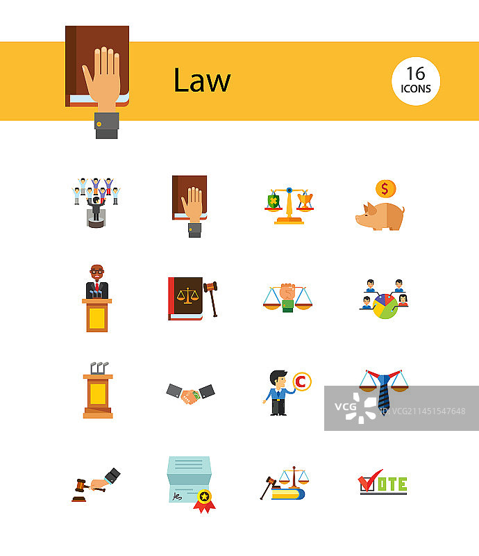 法律图标集图片素材