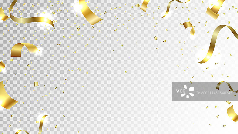 金色闪亮纸屑图片素材
