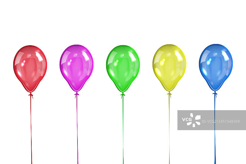 五彩透明球组合图片素材