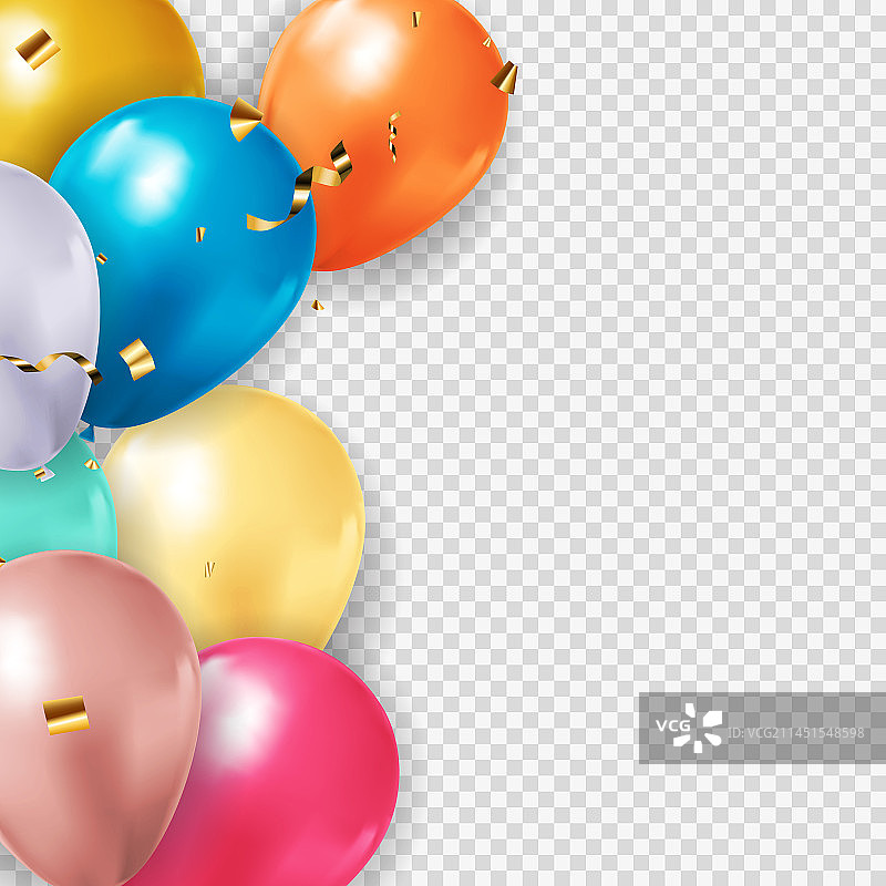 3D彩色光面氦气球图片素材