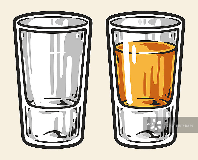 彩色酒杯贴纸图片素材