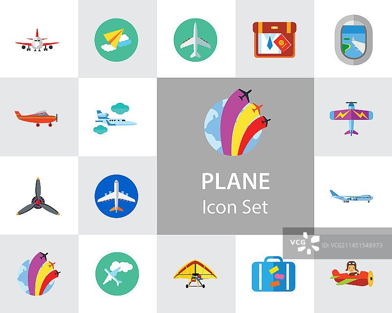 飞机图标集图片素材