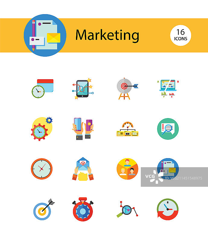 营销图标集图片素材