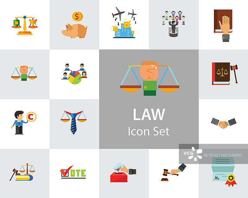 法律图标集图片素材