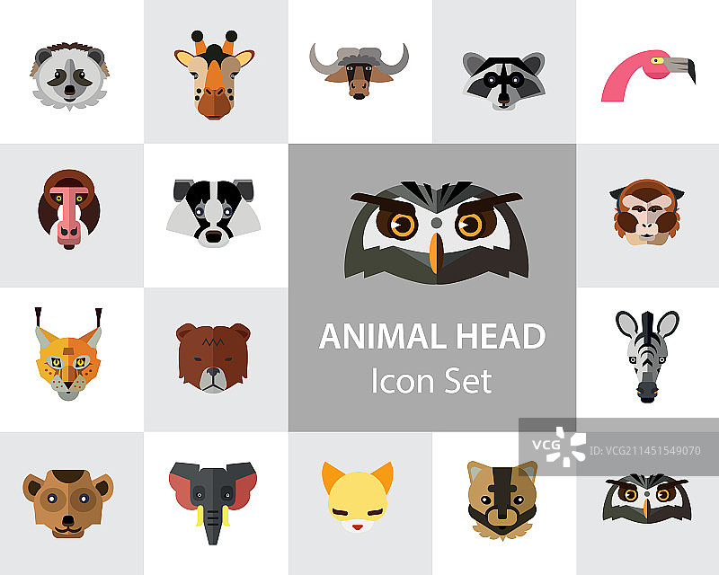 动物头像图标合集图片素材