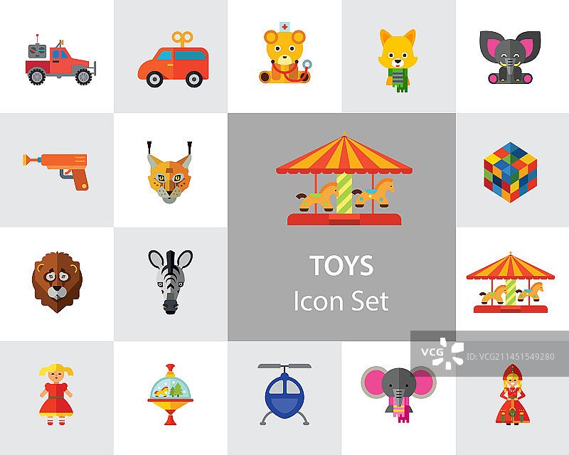 玩具图标合集图片素材