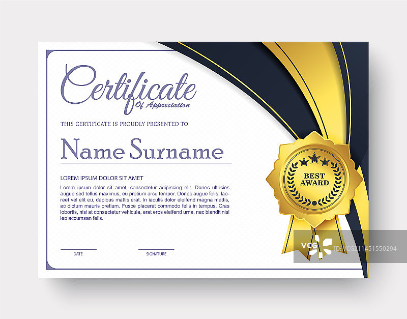 最佳奖项毕业证书图片素材