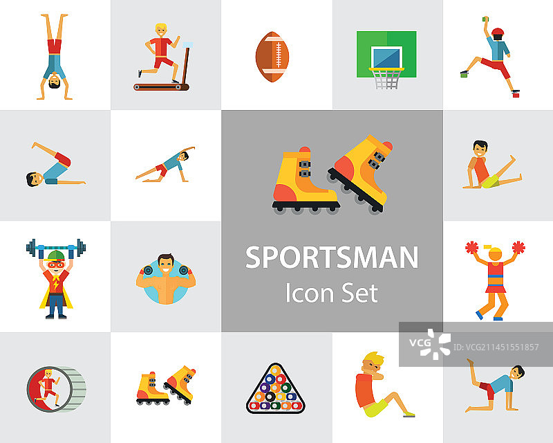 运动员图标集图片素材