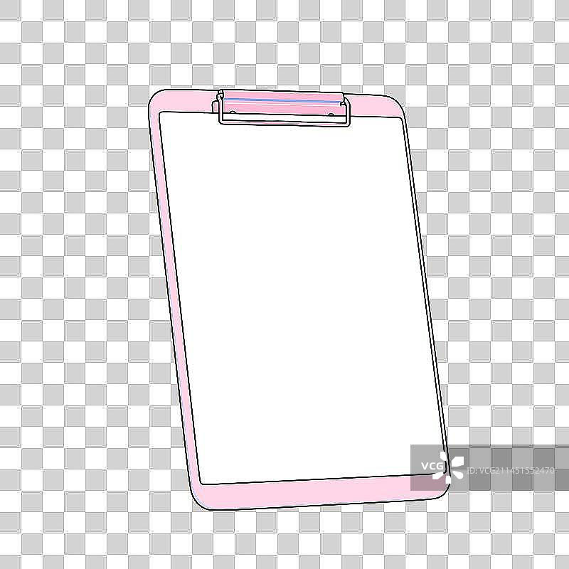 扁平勾线风格空白文件夹和白纸免抠元素图片素材