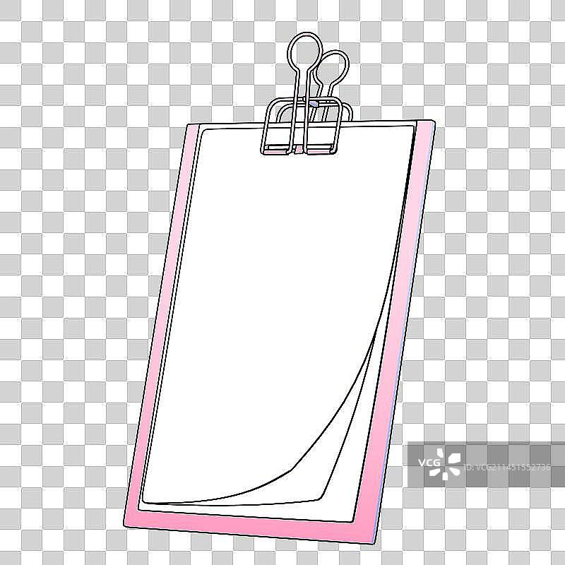 扁平勾线风格空白文件夹和白纸免抠元素图片素材