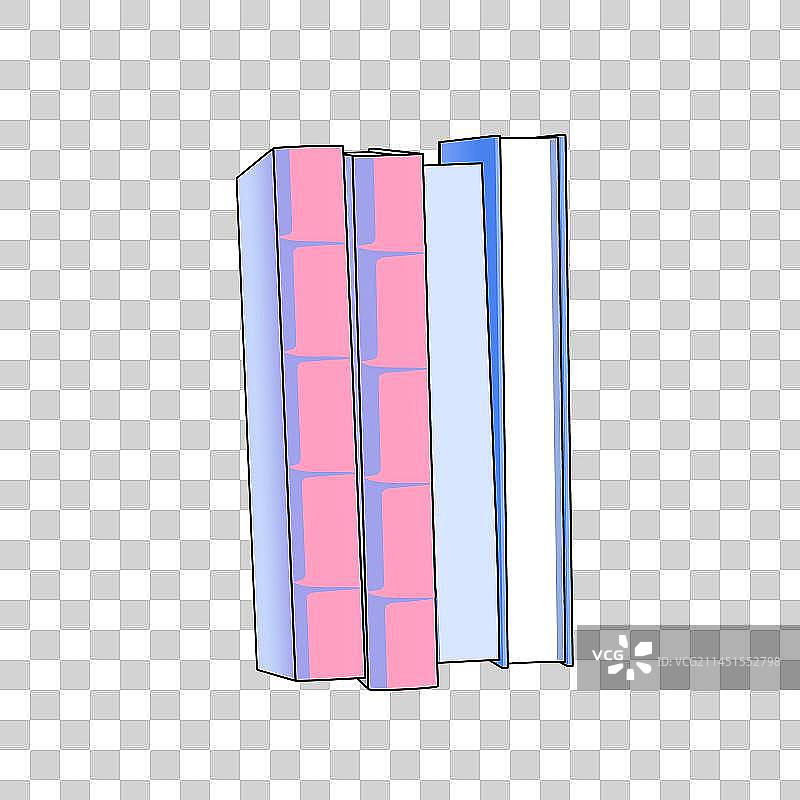 扁平勾线风格书籍免抠元素图片素材