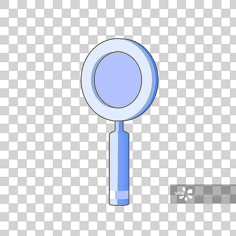 扁平勾线风格放大镜免抠元素图片素材