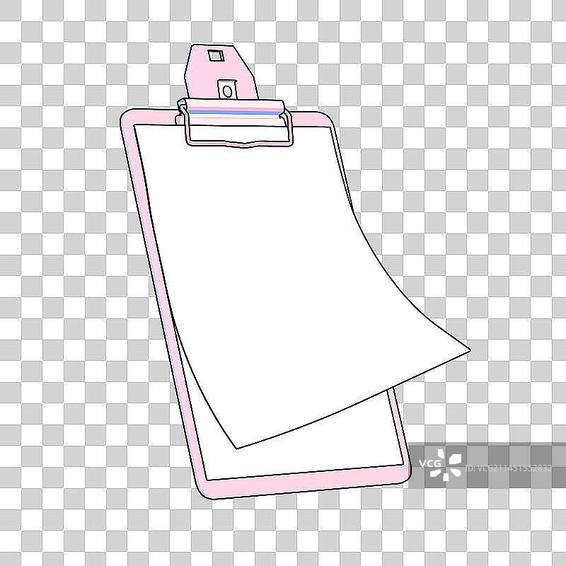 扁平勾线风格空白文件夹和白纸免抠元素图片素材