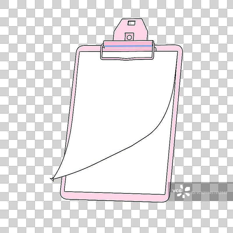 扁平勾线风格空白文件夹和白纸免抠元素图片素材