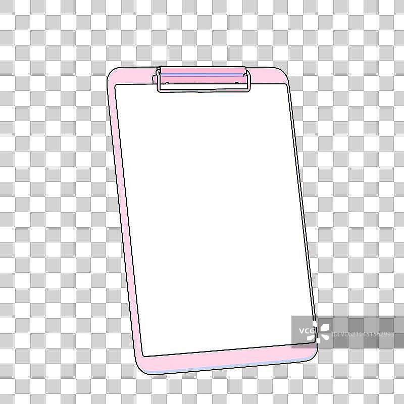 扁平勾线风格空白文件夹和白纸免抠元素图片素材